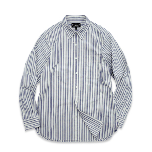 男复古商务休闲衬衣百搭非rrl 衬衫 西里布全棉经典 条纹通勤长袖