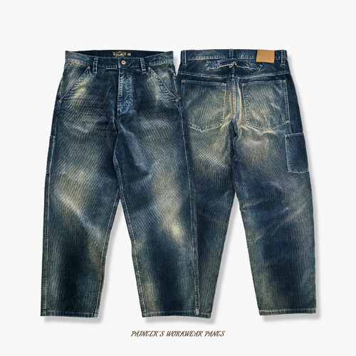 西里布日系复古灯芯绒宽松休闲裤