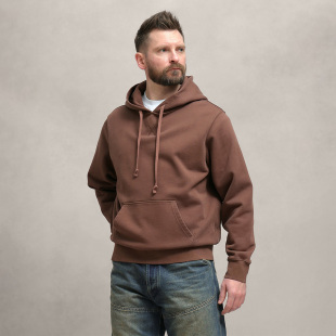 西里布全棉宽松美式 卫衣男休闲非rrl 复古580克高品质重磅连帽短款