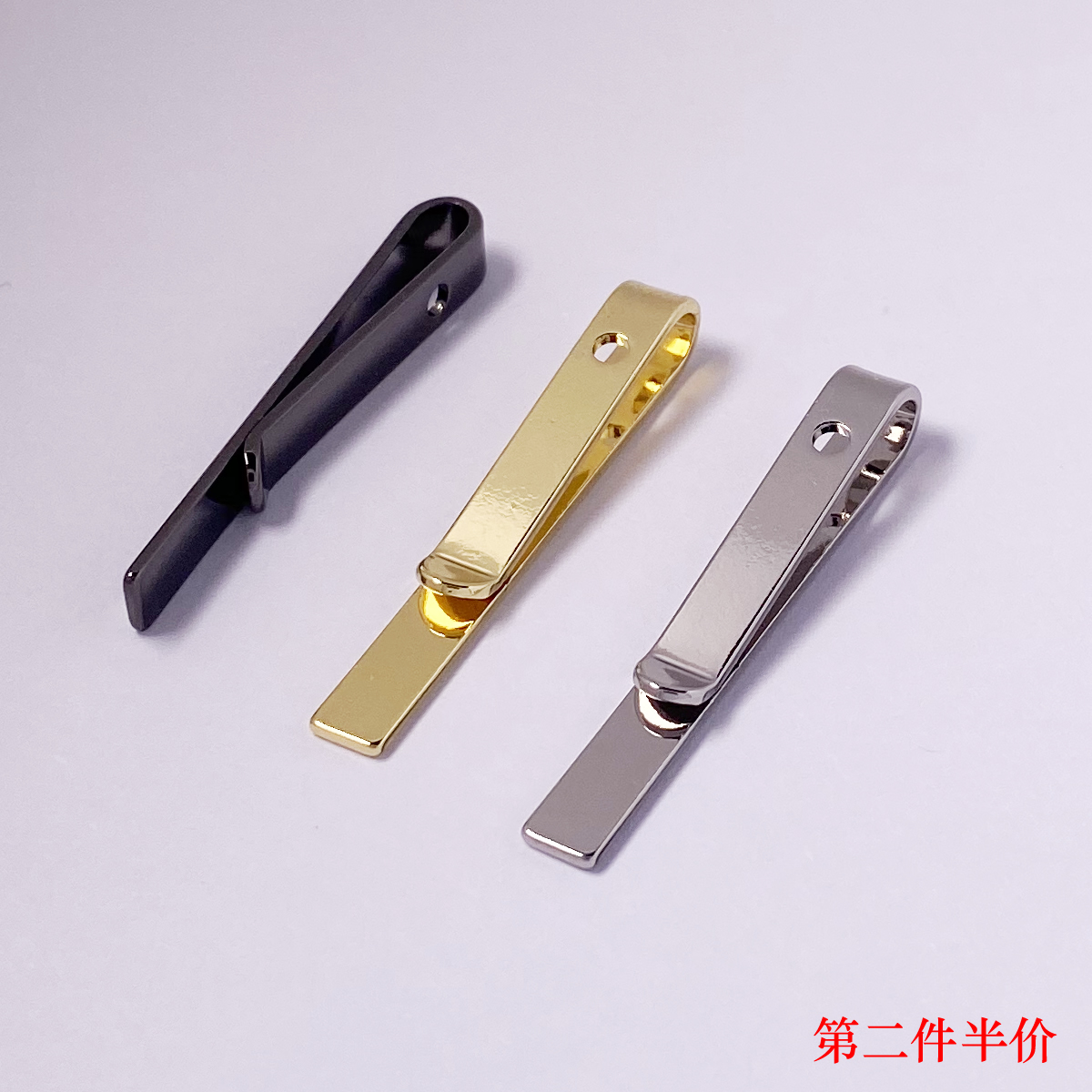 小众风领带夹金色银色领带夹商务正装简约结婚韩版领夹定制LOGO