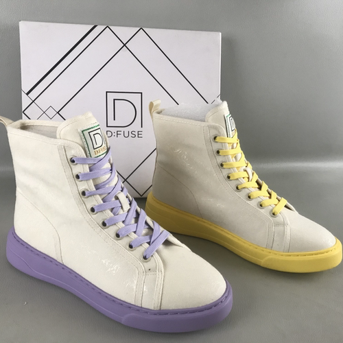 D：Fuse/迪芙斯女靴断码撤柜秋冬季薄绒里平底韩版高帮鞋休闲板鞋