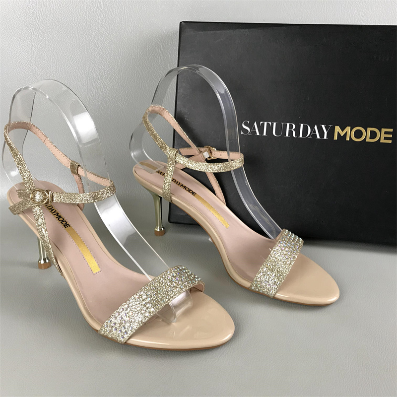 SATURDAYMODE细跟露趾凉鞋