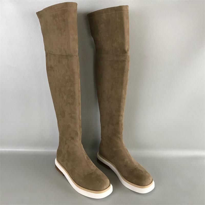 其他低跟弹力布瘦瘦靴断码撤柜