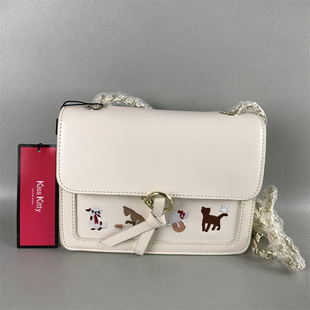 Kiss Kitty正品女包撤柜小众设计感链条斜挎小方包清新百搭单肩包