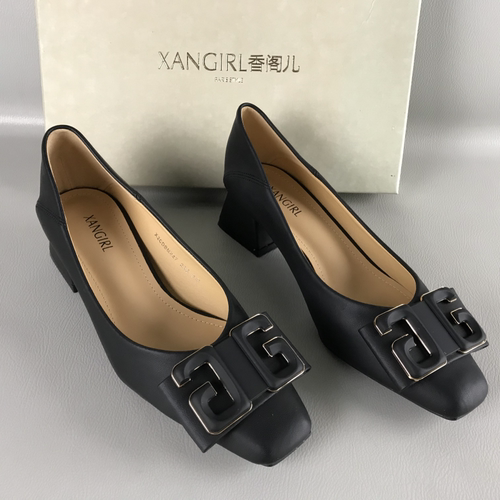 XANGIRL/香阁儿正品女鞋撤柜处理夏季平底通勤牛皮工作鞋浅口单鞋