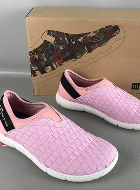 uin彩绘旅行鞋套脚轻便舒适休闲鞋春夏平底透气百搭户外运动鞋女