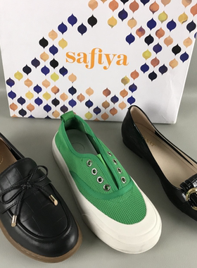 Safiya/索菲娅女鞋断码撤柜捡漏春秋一脚蹬休闲豆豆鞋真皮乐福鞋