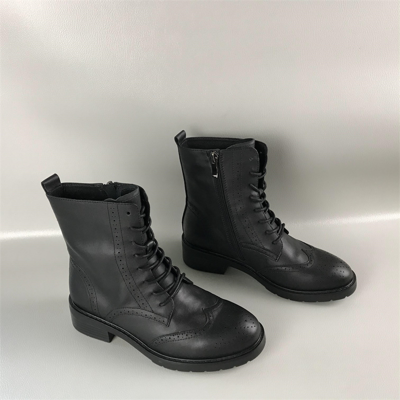 安玛莉马丁靴橡胶牛皮女靴