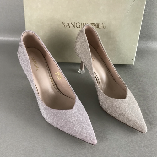 XANGIRL/香阁儿正品女鞋断码撤柜春夏季浅口单鞋一脚蹬优雅高跟鞋