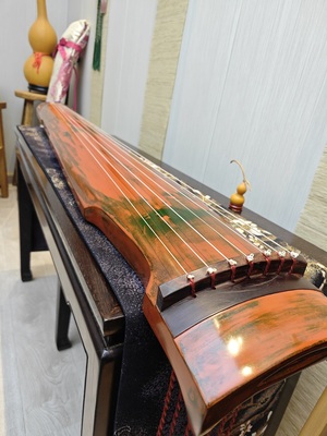 澹泊明志  2020年仲尼式 朱砂纯大漆 高档演奏级古琴