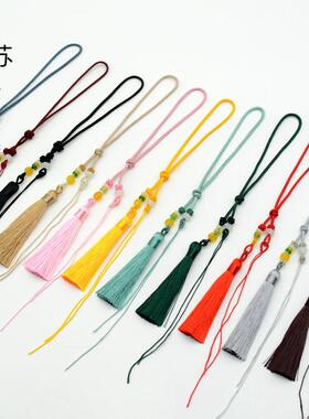 纯手工编织流苏手链半成品可穿珠黄金配件DIY车挂件手玩件绳批发