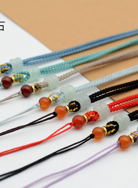 吊坠挂绳子手工编织翡翠项链绳挂脖可调节玉器挂坠绳 diy饰品挂件