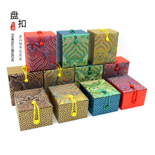 复古国潮风高档珠宝首饰盒锦盒手镯盒吊坠手串饰品翡翠玉器包装盒