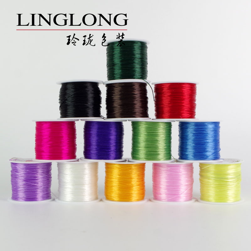 穿手链的皮筋手串绳穿珠子的弹力线串珠绳手链线接发彩色水晶线