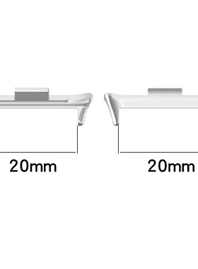 适用小米手环9Pro表带连接器mi band 8Pro金属头粒20mm不锈钢材质