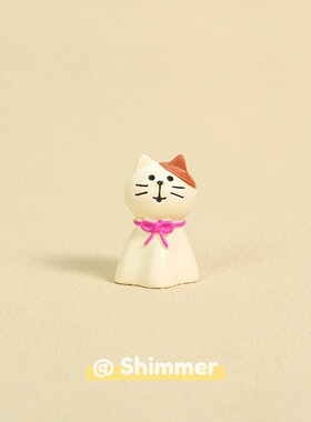 可爱迷你猫咪蝴蝶结桌面摆件