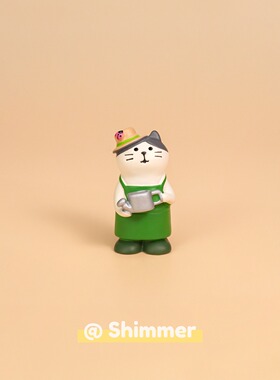 田园可爱小猫桌面装饰摆件