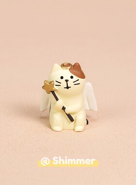 万圣节猫咪天使恶魔树脂桌面摆件
