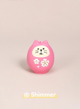 日式可爱猫咪粉色桌面摆件装饰品