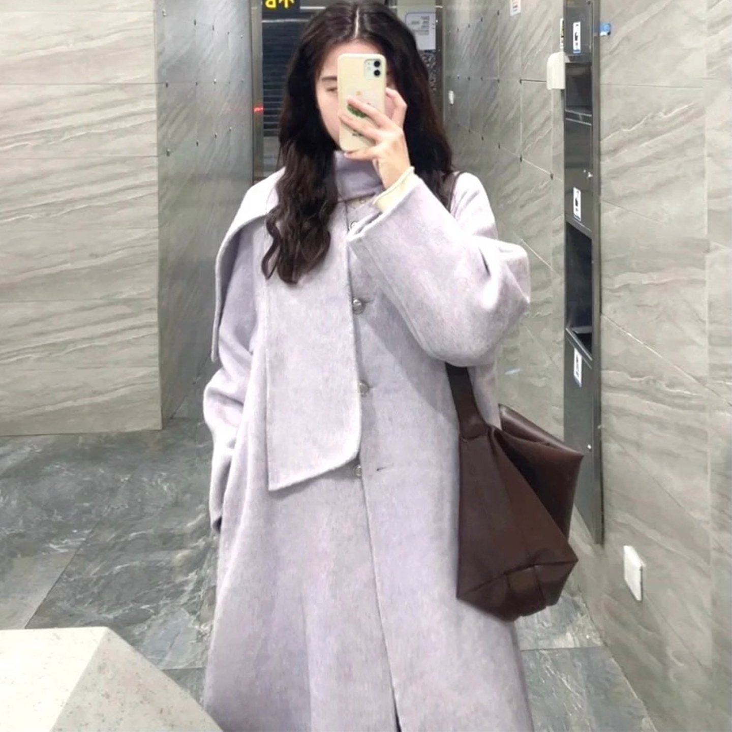 高级感小个子气质百搭毛呢外套