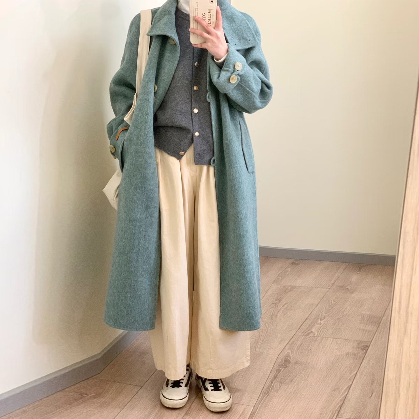 小个子韩系复古立领毛呢外套