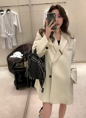 高级感气质显瘦白色小西装外套女