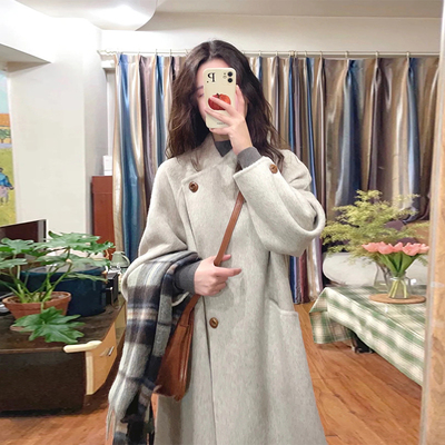 韩版小个子百搭显瘦毛呢外套女