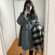 秋冬新款 清仓 娃娃领毛呢外套女中长款 小个子韩系显瘦呢子大衣女
