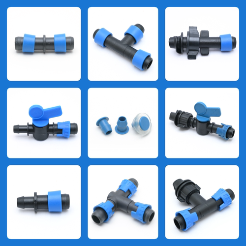 16滴灌带配件大全软带主管拉环直接正三通旁通阀门胶圈堵头接头