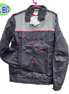 全新外贸长袖灰色蓝色车间工装维修劳保工作服耐脏胳膊肘加厚外套