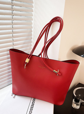 高级感托特包女2025新款大容量红色新娘包包结婚包小众时尚婚纱包