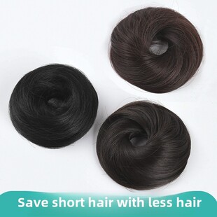 假发发带小发量增加发量自然蓬松的人造头发短发橡皮筋花发带