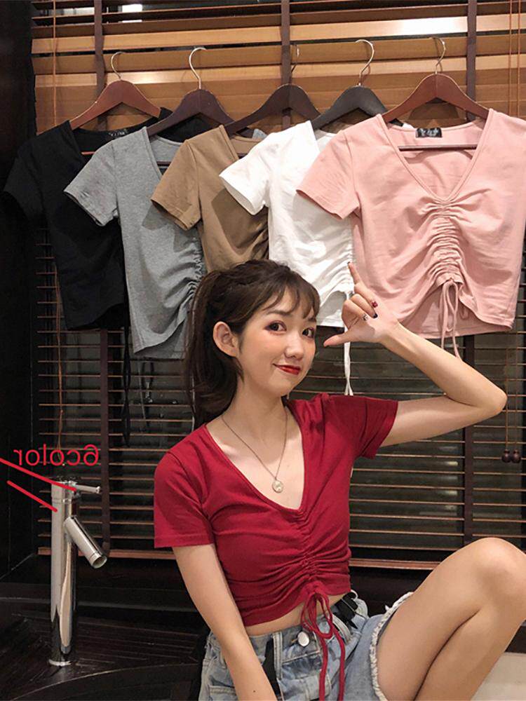 短款韩版纯色修身百搭短袖T恤女装2019新款学生夏季半袖上衣ins潮|ruв категории Женская одежда, футболка - от Buy2taobao.com для оказания профессиональной услуги покупки агента Taobao