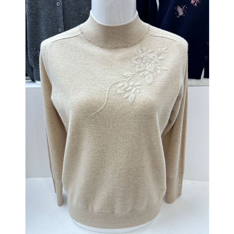 毛衣冬季妈妈秋冬新款半高领打底羊绒衫女针织上衣中老年女羊毛衫,女装/女士精品,中老年女装,淘宝优惠券,粉丝福利购,淘宝优惠卷