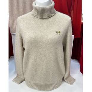 打底羊毛衫 高级感羊绒衫 秋冬慵懒风内搭上衣 2025新款 高领毛衣女款