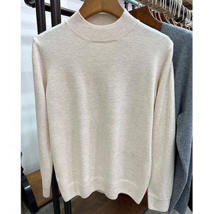 针织打底慵懒风内搭双鹿羊毛衫 冬季 女100纯羊毛 2025新款 毛衣女款