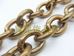纯铜链条粗黄铜财布链子铜链虾扣手链裤链包包配链DIY五金配件