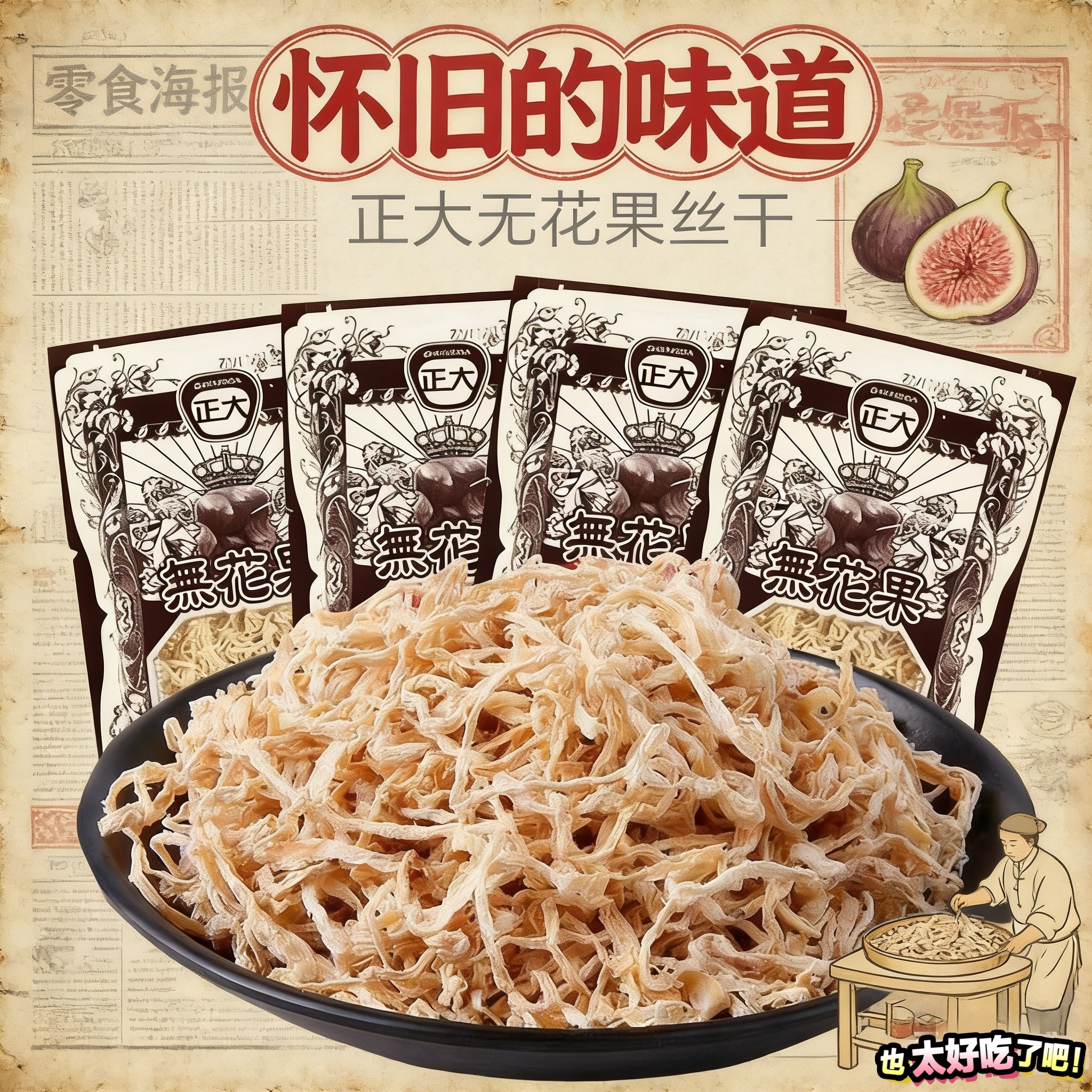 10袋 正大无花果丝小包酸甜无花果干萝卜丝8090后怀旧小零食包邮
