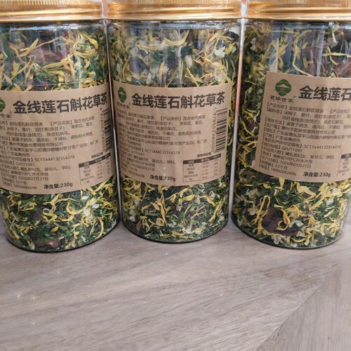 230g金线莲石斛花草茶瓶装茗脉世家金线莲石斛花草代用茶惠州特产