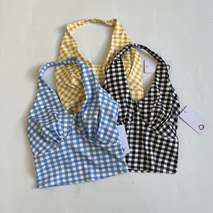 固定挂脖运动内衣女防震跑步美背文胸一体式无钢圈文胸吸汗速干