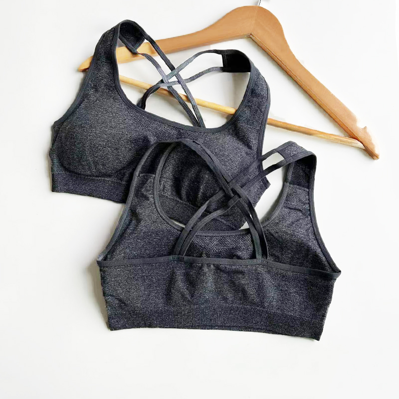 都市好货运动内衣交叉美背海绵垫防震健身文胸无钢圈简约小胸背心