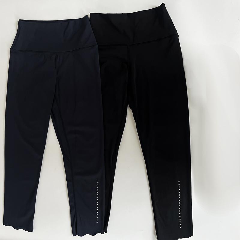 简约纯色新款跑步遮肚女速干健身休闲七分裤修身显瘦运动瑜伽裤