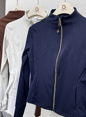 Define life透气裸感速干运动夹克跑步健身lulu外套修身瑜伽长袖