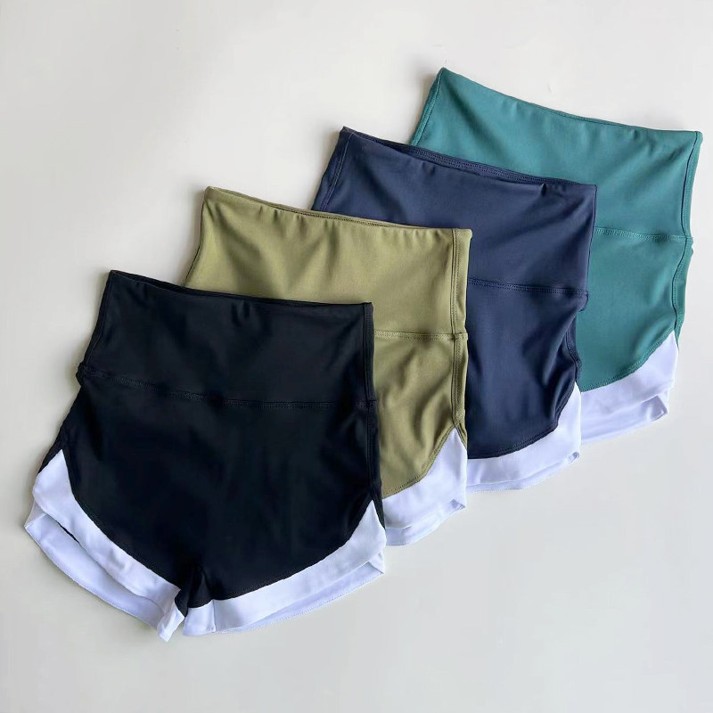 开叉撞色运动短裤女高腰修身蜜桃臀清凉三分裤户外休闲跑步健身裤,运动服/休闲服装,运动中长裤／短裤,淘宝优惠券,粉丝福利购,淘宝优惠卷