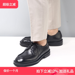 软面皮休闲皮鞋 TRD新款 方头增高皮鞋 英伦男真皮个性 韩版 商务正装