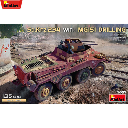 文华模型Miniart1/35 德国 Sd.Kfz.234 轮式车带 MG151机炮 40014