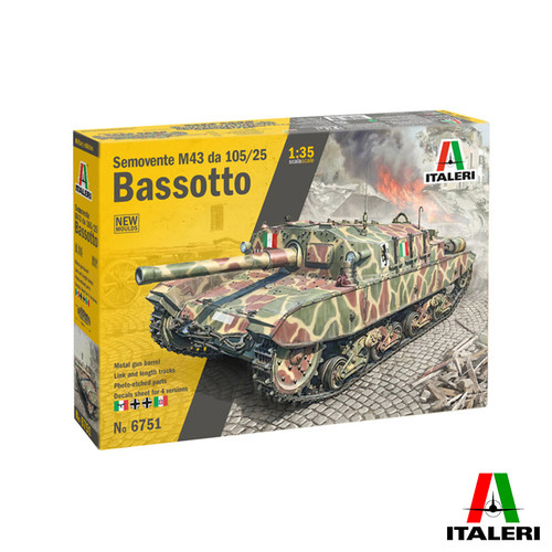 文华伊达雷利/Italeri1/35 意大利 M43 巴索托 自行式突击炮 6751