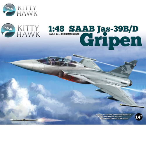 文华模型 小鹰 1/48 SAAB Jas-39B/D鹰狮战斗机 80118 拼装模型
