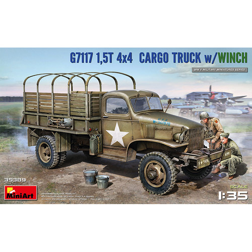 文华 MiniArt 1/35 G7117 Cargo Truck w/Winch”卡车 模型 35389