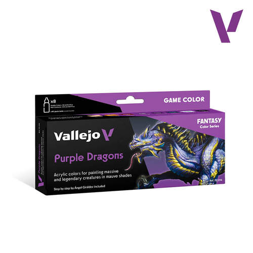 文华模型 AV环保手涂套装 紫龙 Purple Dragons 8色套装 72194
